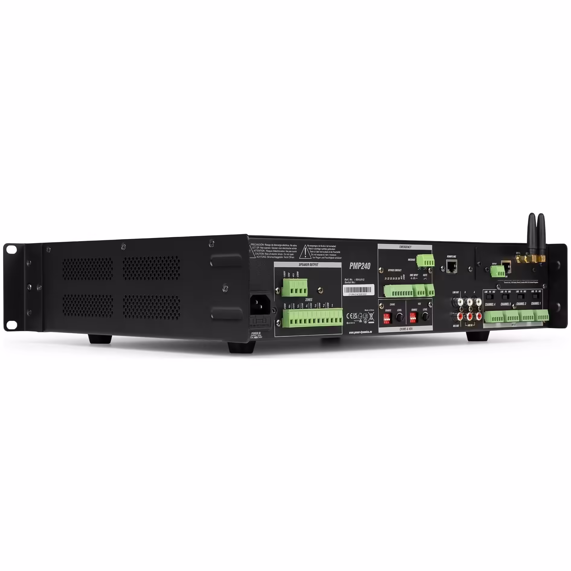 954012_insert2 Аналогов Mixer усилвател Power Dynamics PMP240 6 зони 240W | AVStore