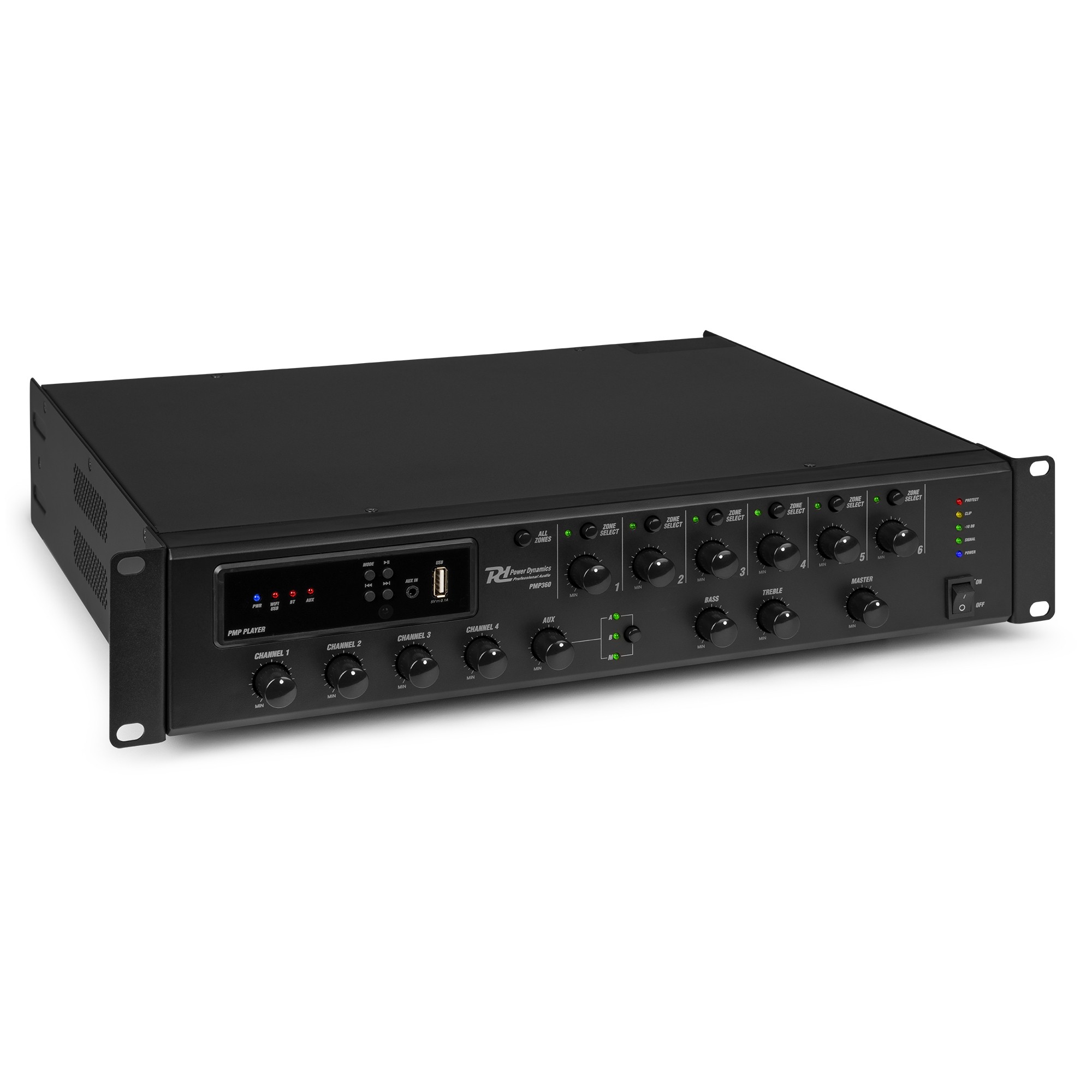 Аналогов Mixer усилвател Power Dynamics PMP360 6 зони 360W | AVStore
